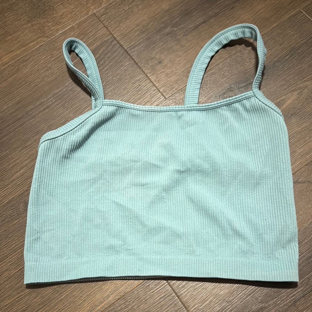 Colsie Light Blue Ribbed Tank Top